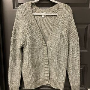 Olivia Sky Gray Knit Cardigan